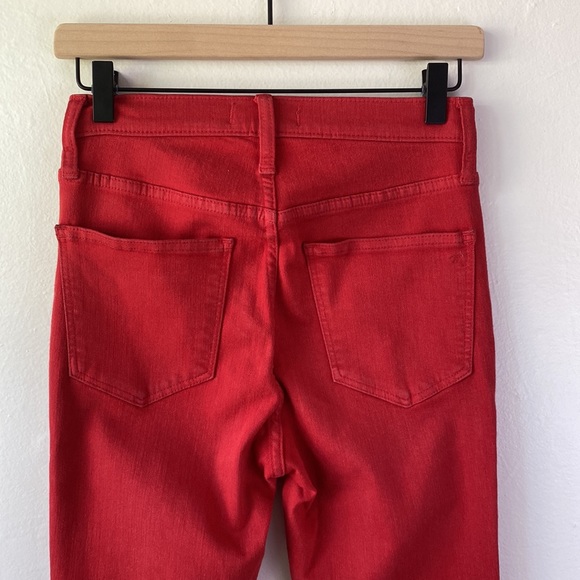 Madewell red 10” high rise skinny jeans size 26 - Picture 2 of 9